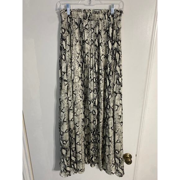 Promesa maxi skirt women’s size M snake print pleated - Picture 5 of 8